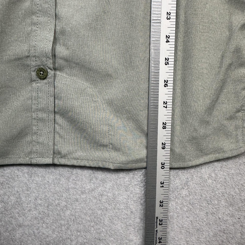 LL Bean Shirt Women XL Deep Olive NFZ Long Sleeve Button Outdoor Hiking Pockets - Picture 12 of 16